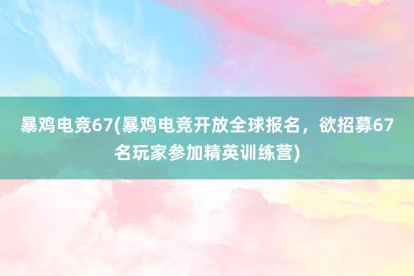 暴鸡电竞67(暴鸡电竞开放全球报名，欲招募67名玩家参加精英训练营)