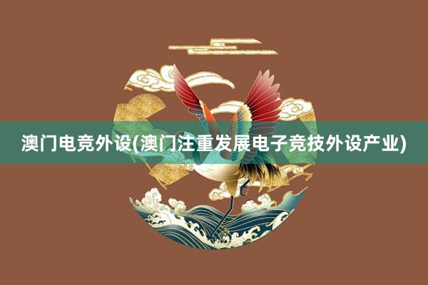 澳门电竞外设(澳门注重发展电子竞技外设产业)