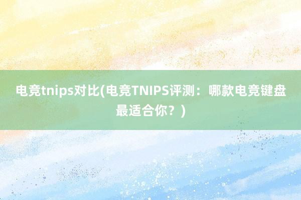 电竞tnips对比(电竞TNIPS评测：哪款电竞键盘最适合你？)