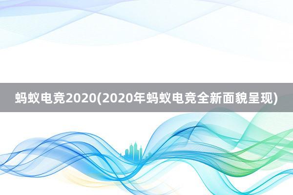 蚂蚁电竞2020(2020年蚂蚁电竞全新面貌呈现)