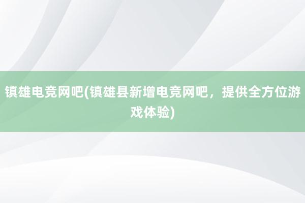 镇雄电竞网吧(镇雄县新增电竞网吧，提供全方位游戏体验)