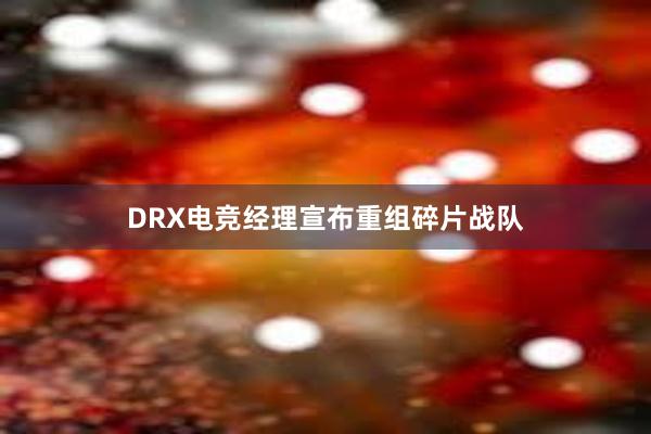 DRX电竞经理宣布重组碎片战队