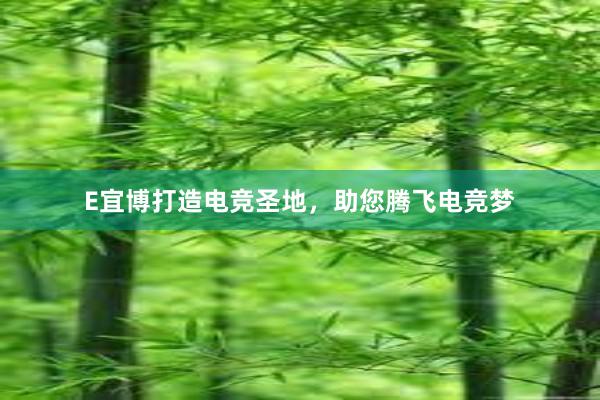 E宜博打造电竞圣地，助您腾飞电竞梦