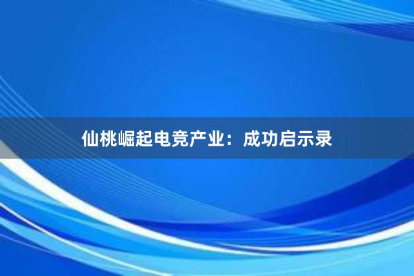 仙桃崛起电竞产业：成功启示录