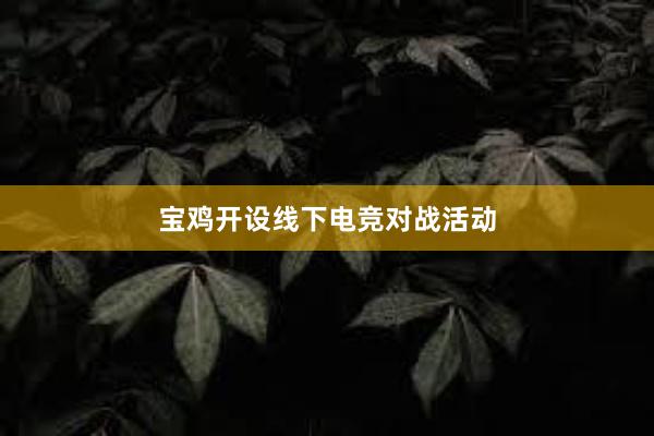 宝鸡开设线下电竞对战活动